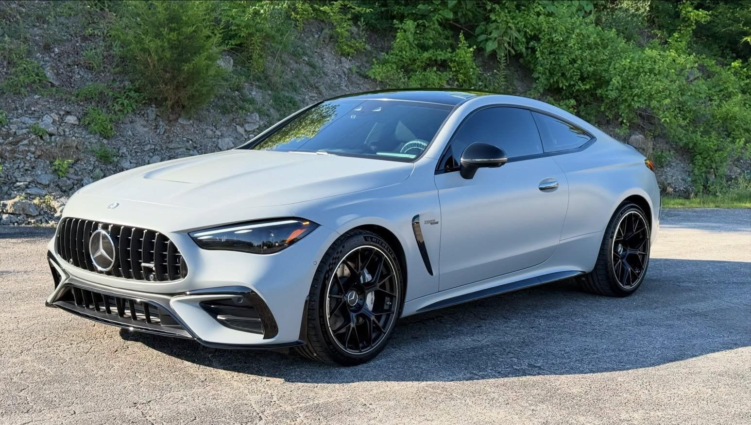 alpine grey CLE53 AMG 🤝 XPEL STEALTH AND ULTIMATE PLUS PPF, SLATE SMOKE PPF on headlights, OBSIDIAN BLACK PPF on rear roof panel, FUSION SATIN AND PREMIUM V2 ceramic coating, and XR PLUS windshield #xpel #filmlab #protecteverything #windowtint #ppf