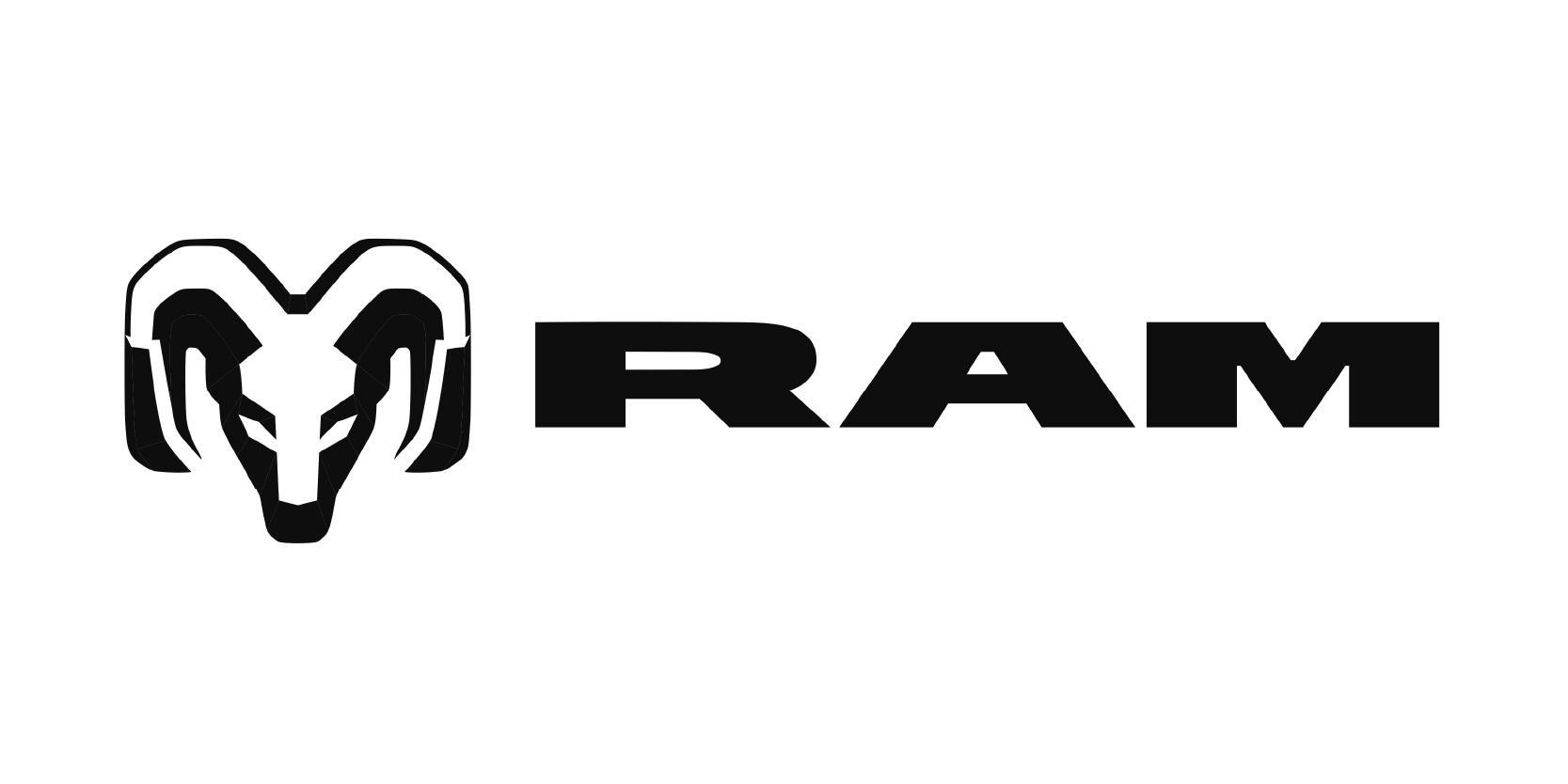 Ram logo featuring a stylized ram's head and the text 'RAM' in bold letters.