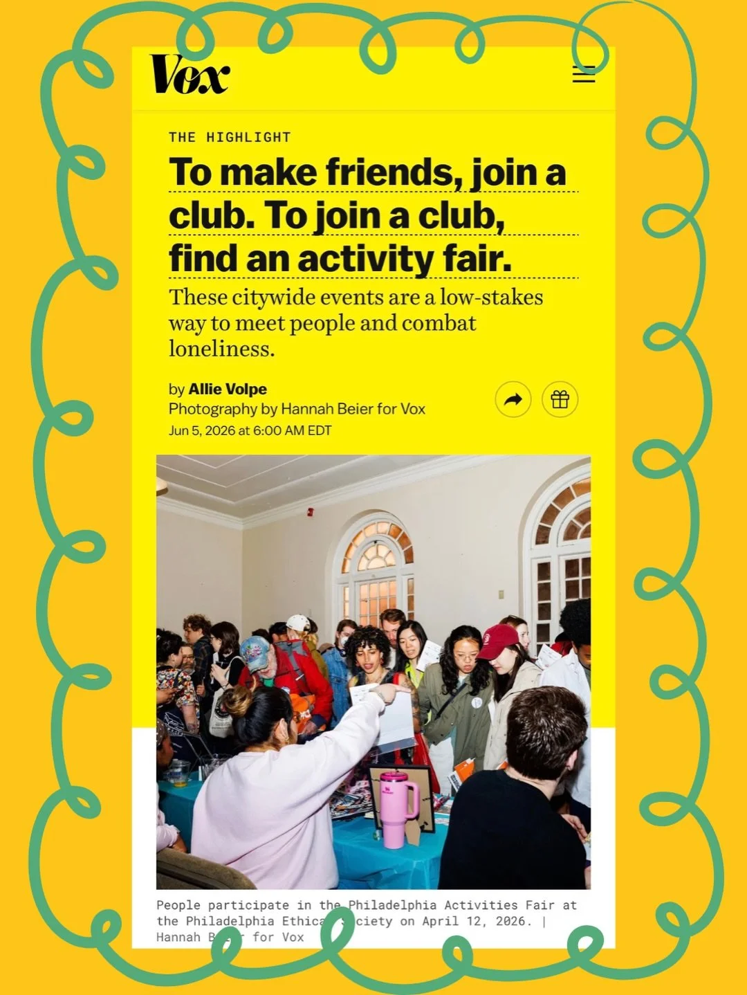 THE STUFF TO DO FAIR AS FEATURED IN @voxdotcom!!! Thank you to @allieevolpe and @hannah.beier for capturing the wonder of activities fairs!! Thank you to @joinphilly and @pghsocialhealth for spreading the Go To Stuff agenda across PA!! Thank you to @