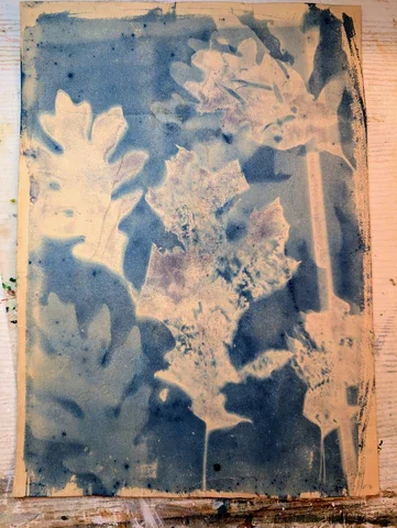 Cyanotype Trials: Paper, Clouds, and Happy Accidents