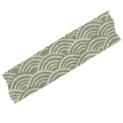 green wave design washy tape image