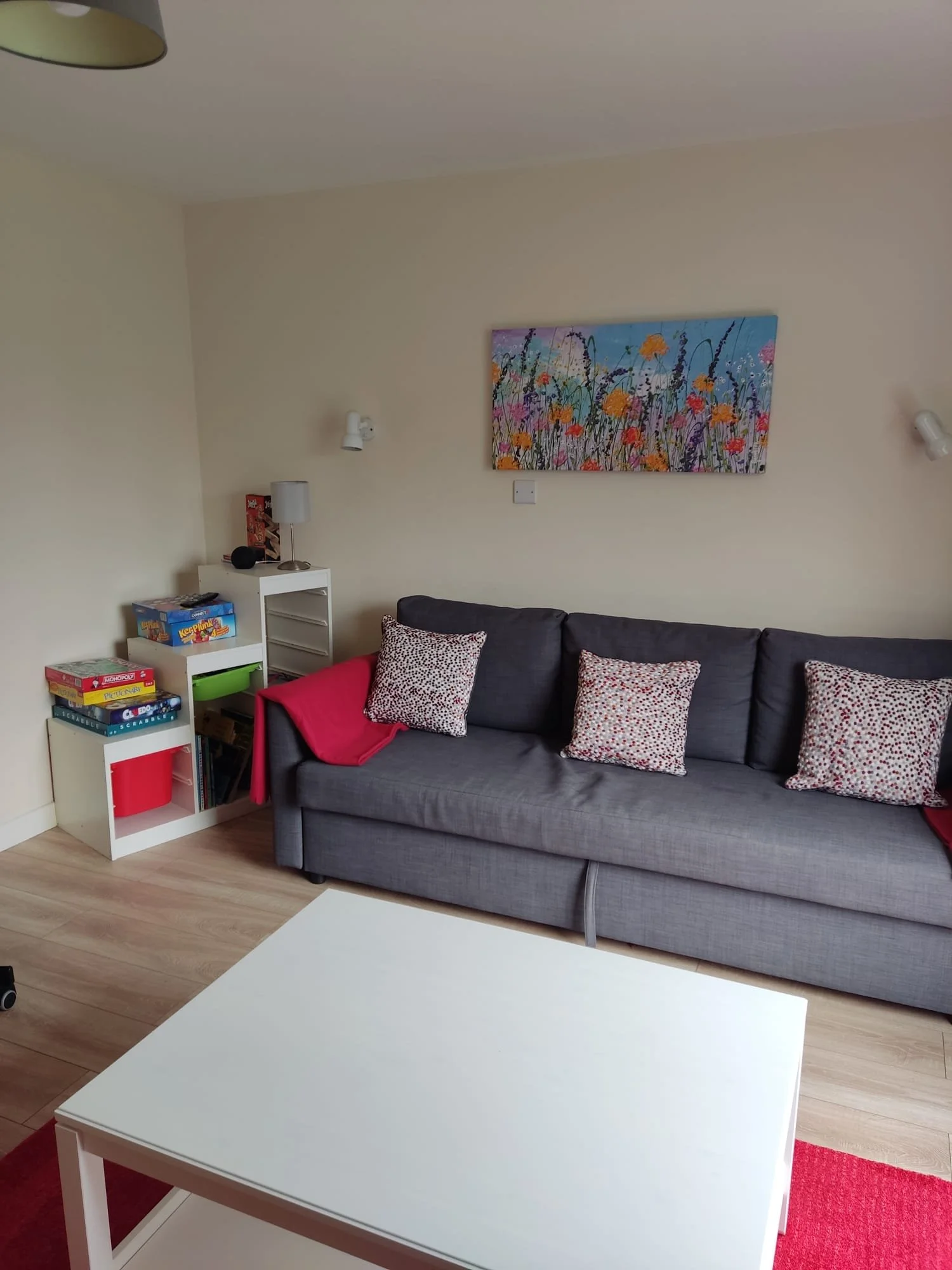 Living room, Odies Lodge, Kilbeg Pier, Lough Corrib, Galway