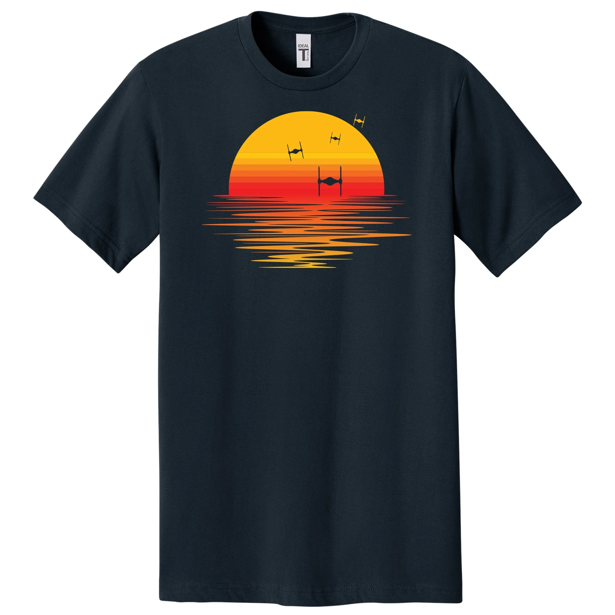 tie fighter Star Wars Sunset fun funny Nerd nerdy tshirt shirts science geeks