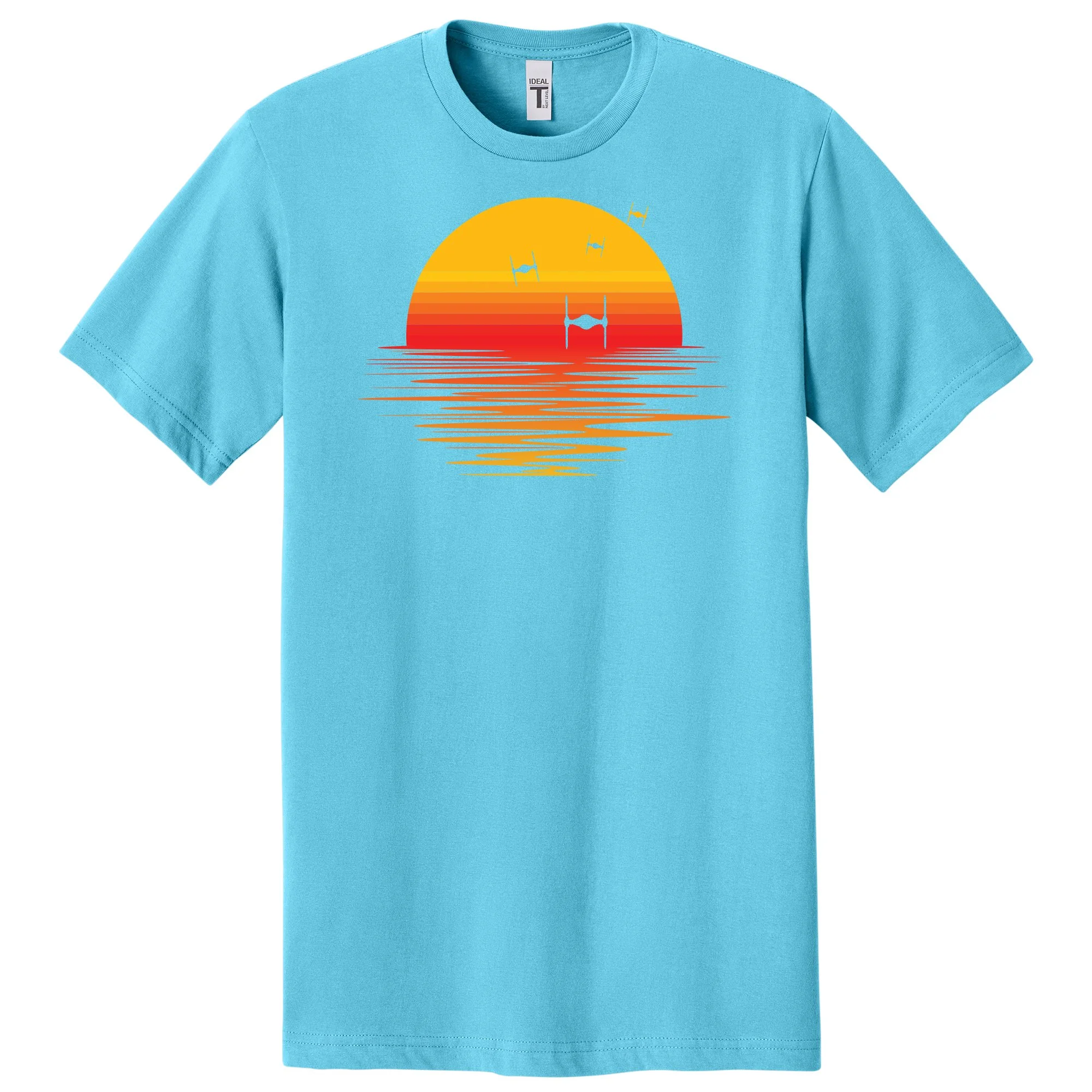 tie fighter Star Wars Sunset fun funny Nerd nerdy tshirt shirts science geeks