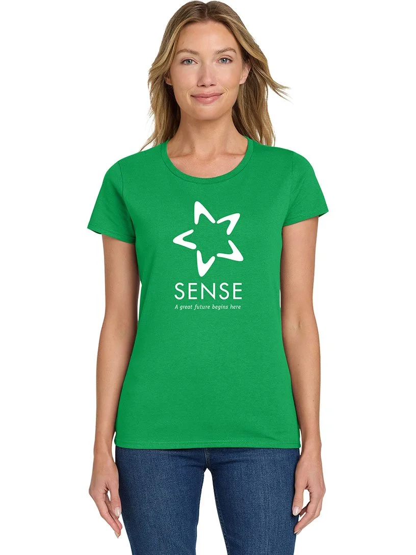 SENSE Charter Faculty and Staff Women's One-Color Tee Shirt Green