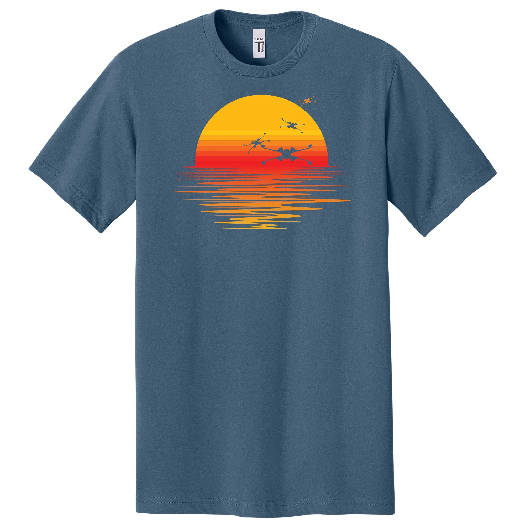 X-Wing X Wing Star Wars Sunset fun funny Nerd nerdy tshirt shirts science geeks
