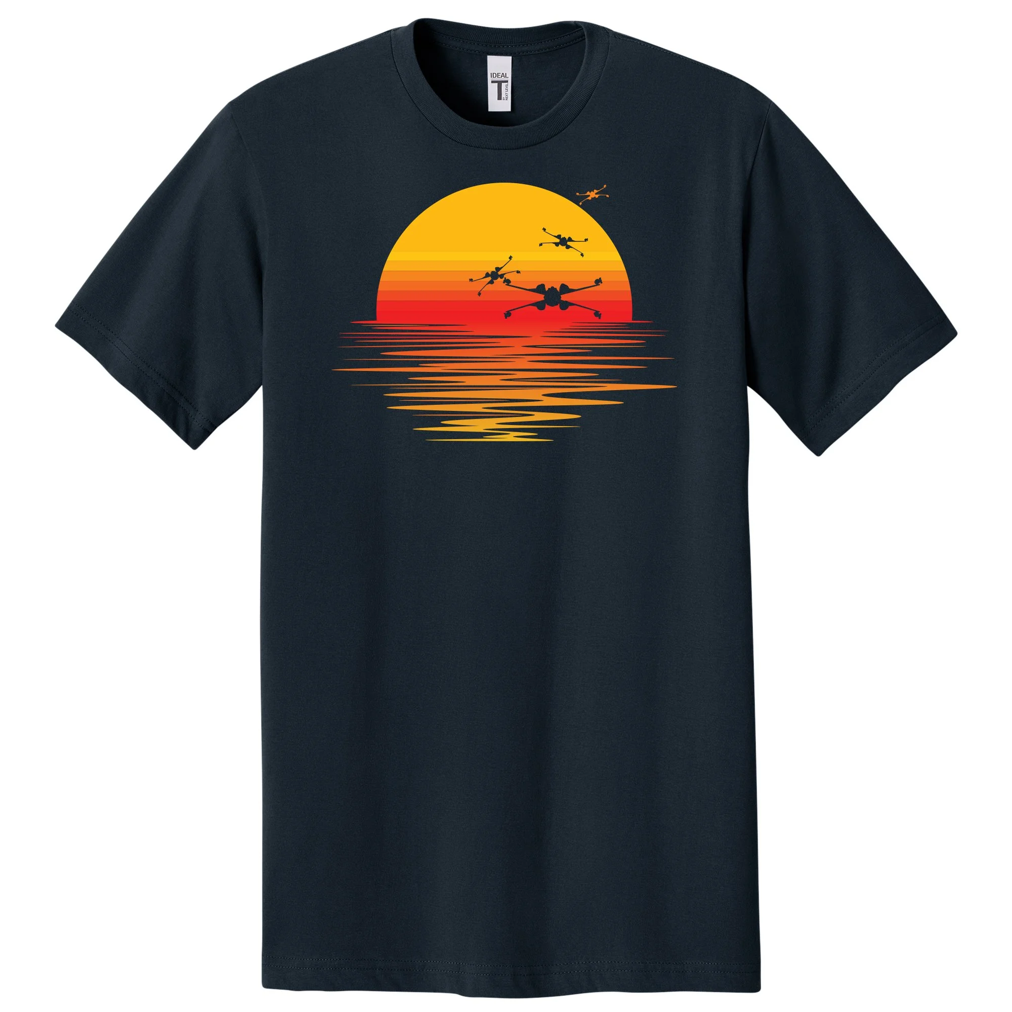 X-Wing X Wing Star Wars Sunset fun funny Nerd nerdy tshirt shirts science geeks