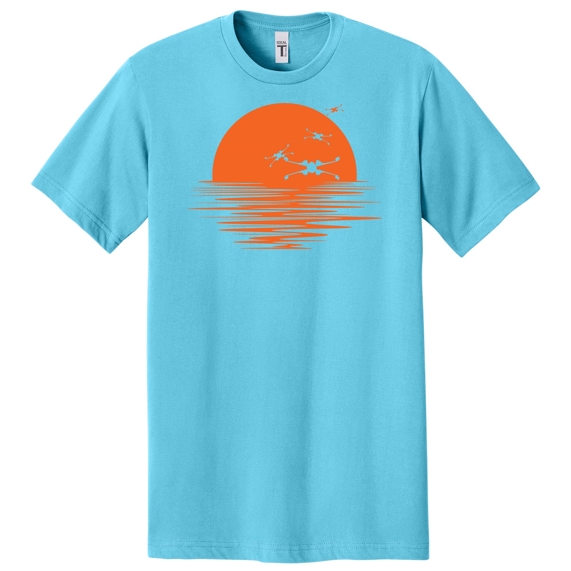 X-Wing X Wing Star Wars Sunset fun funny Nerd nerdy tshirt shirts science geeks
