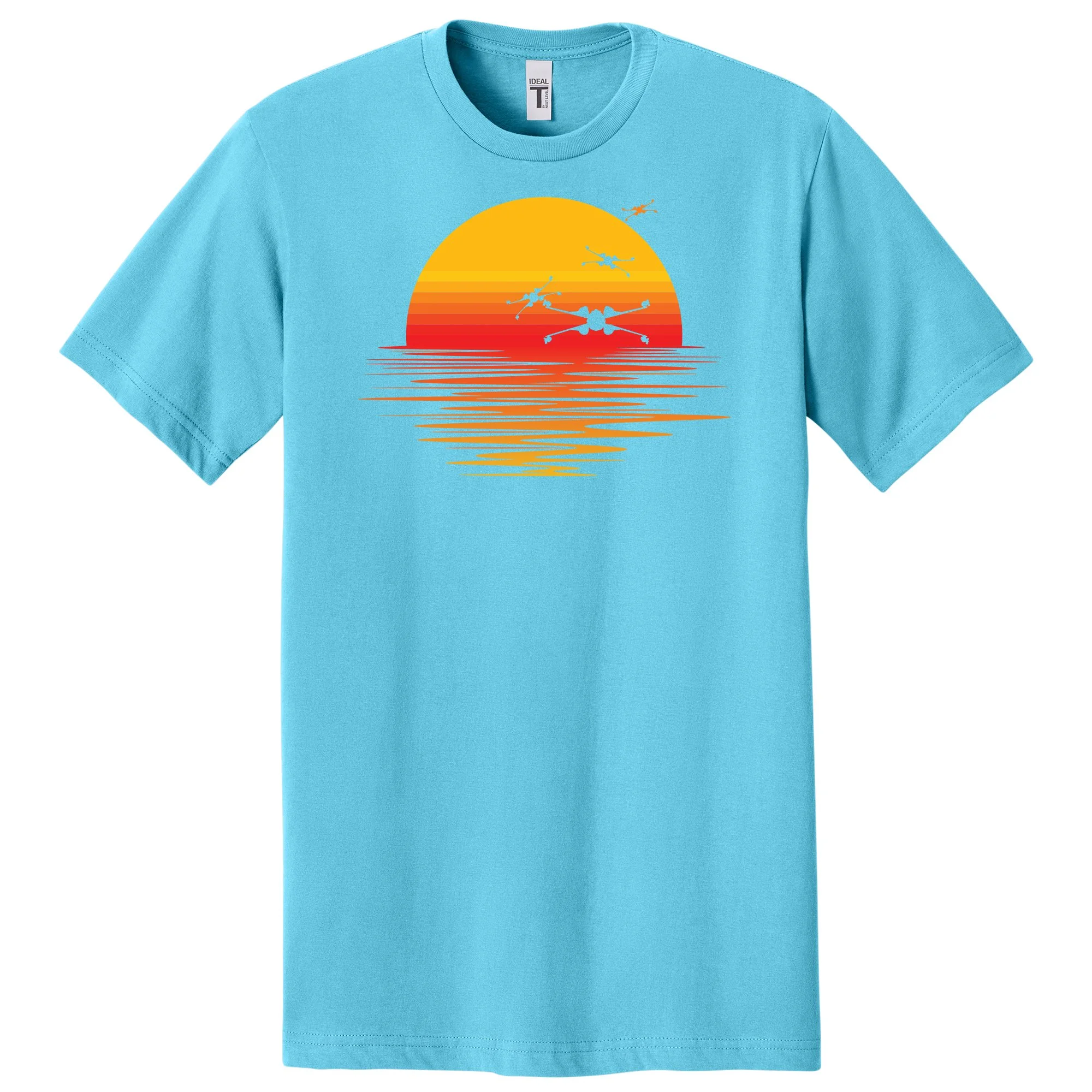 X-Wing X Wing Star Wars Sunset fun funny Nerd nerdy tshirt shirts science geeks