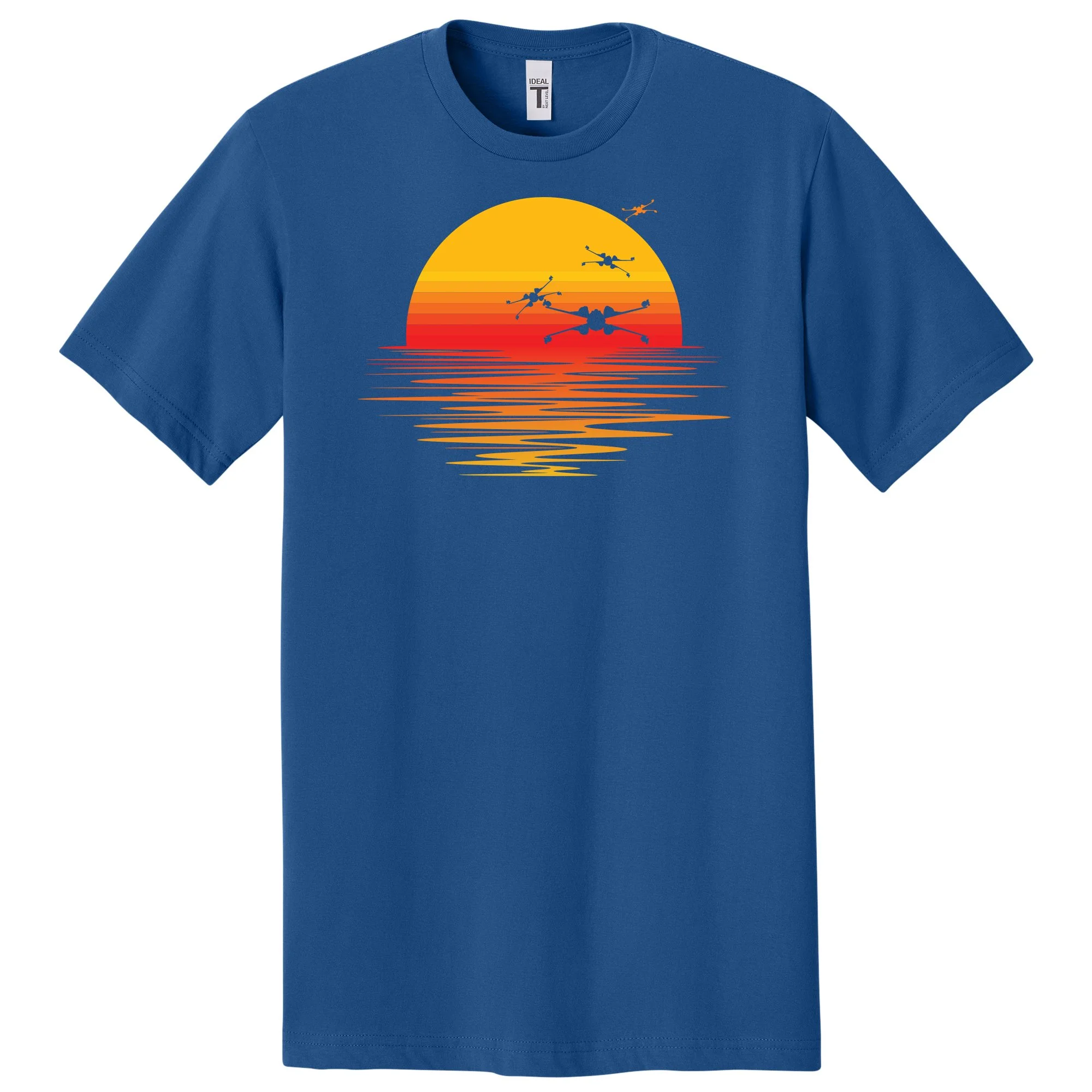 X-Wing X Wing Star Wars Sunset fun funny Nerd nerdy tshirt shirts science geeks