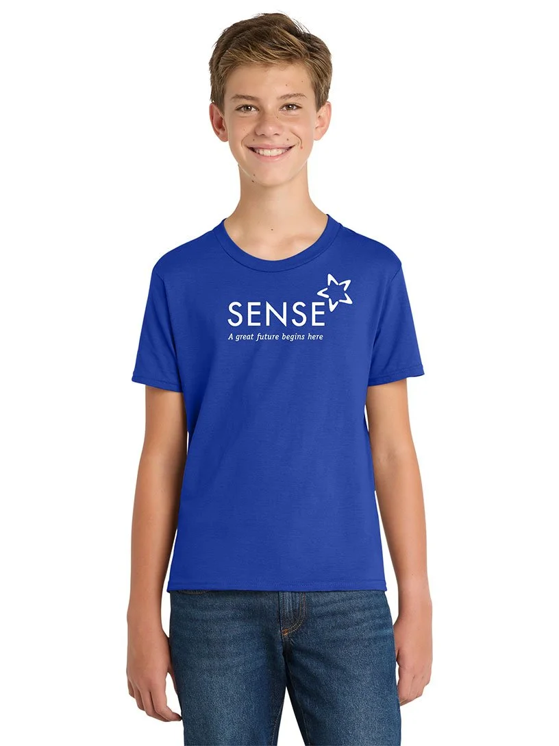 SENSE Charter Youth Spirit Tee Shirt on Royal