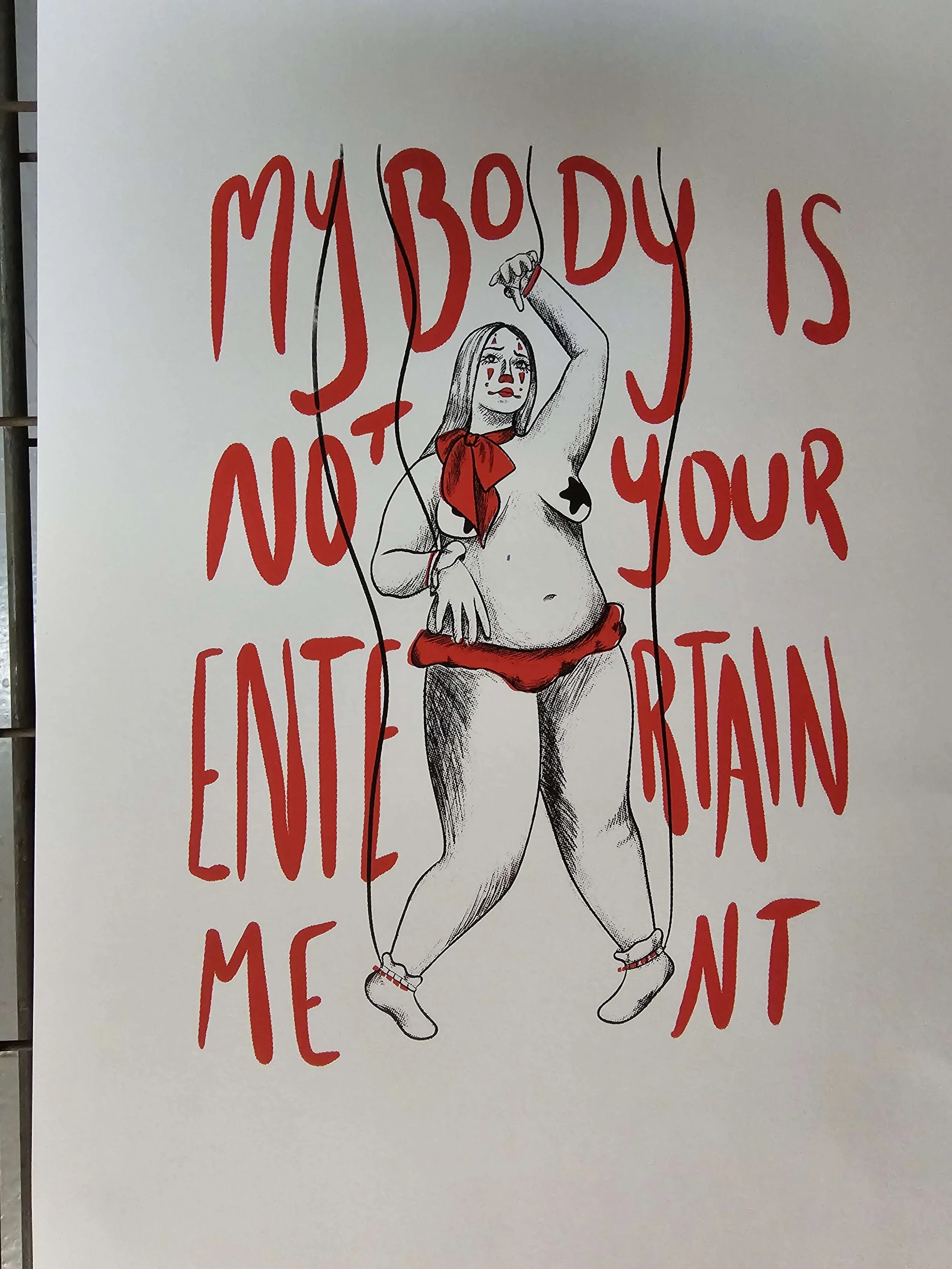 "Entertain Me" Two Layer Screen Print 