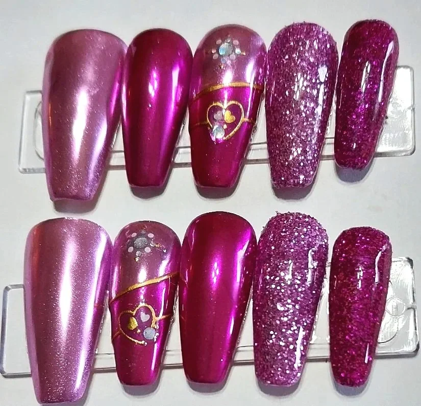Violet Sparkle Nail Set