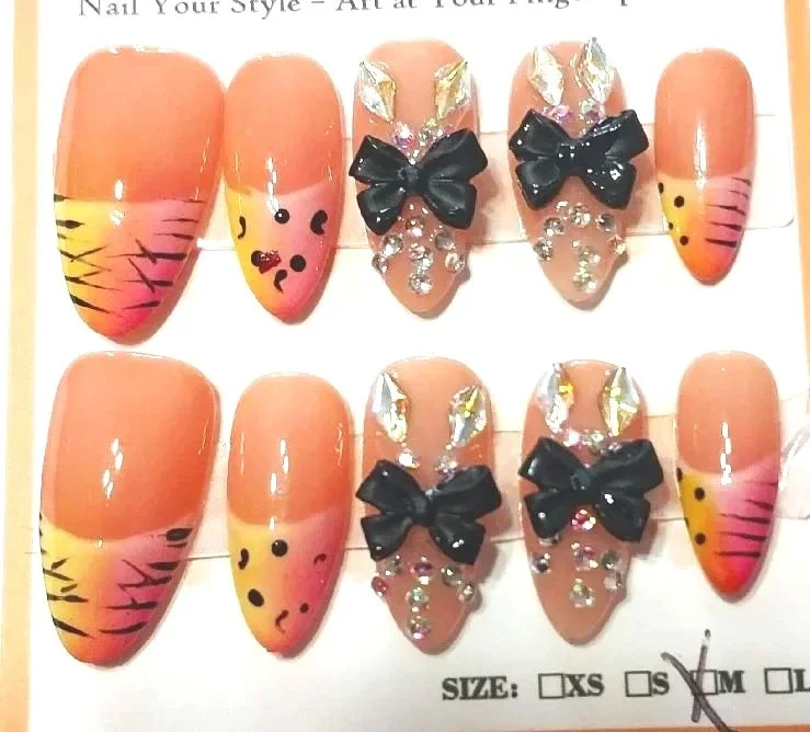 Curated Collection- #404 Black Bow Cheetah