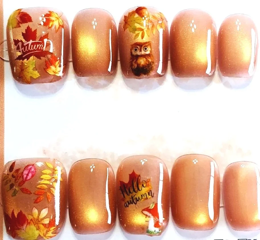 TMS-2227  Fall Leaves Nails