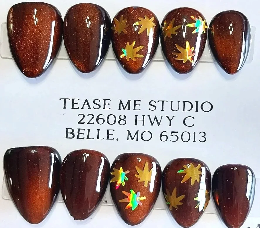 TMS-2220  Fall Leaves Nail Set