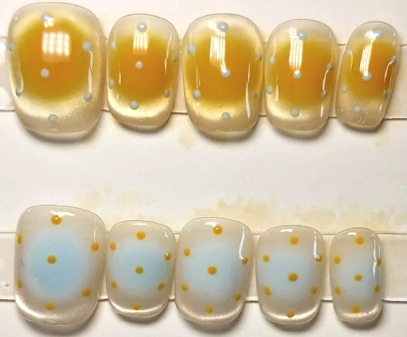 CC-969  Multi Colored with polka dot nails