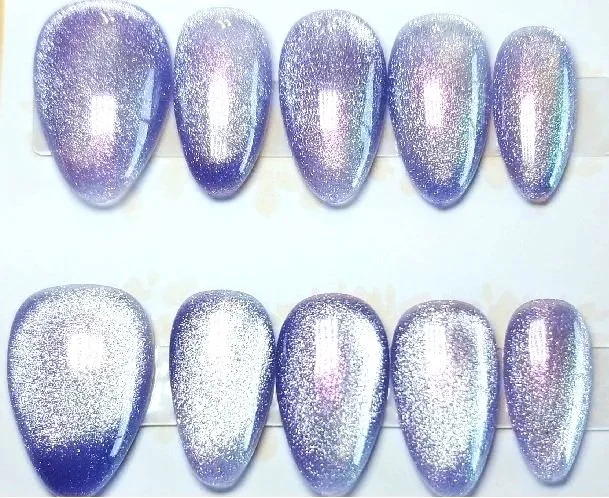 CC-659M  Lavender Cat Eye Nail Set