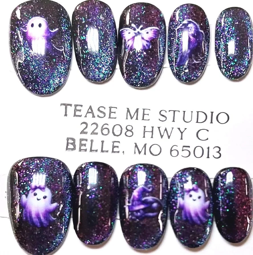 CC-209M Purple Cat Eye with ghosts
