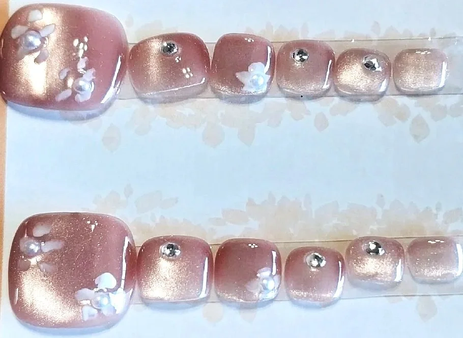CC-745  Pink Toe Nail Set