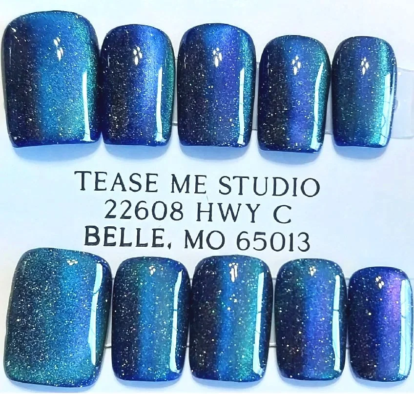TMS-2054  Galaxy Cat Eye Nail Set