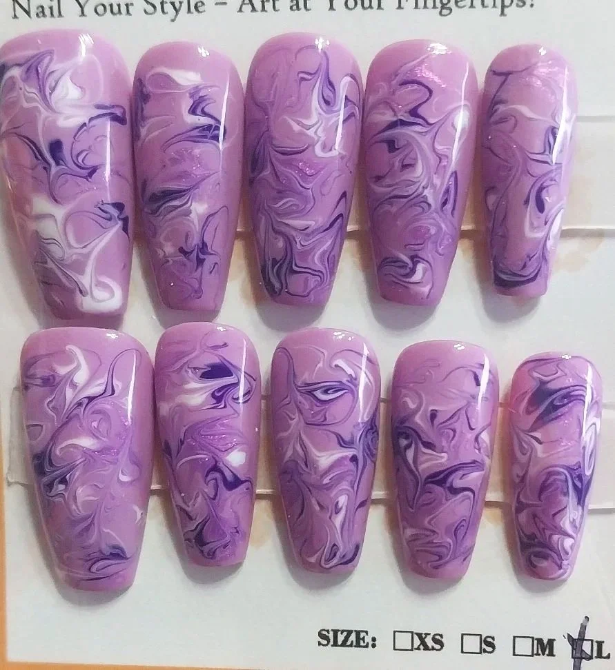 N-00018 Purple Nail Set