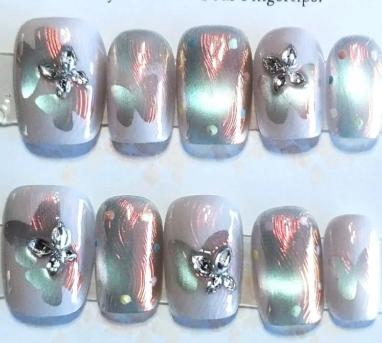 TMS-2224B  Double cat eye with chrome
