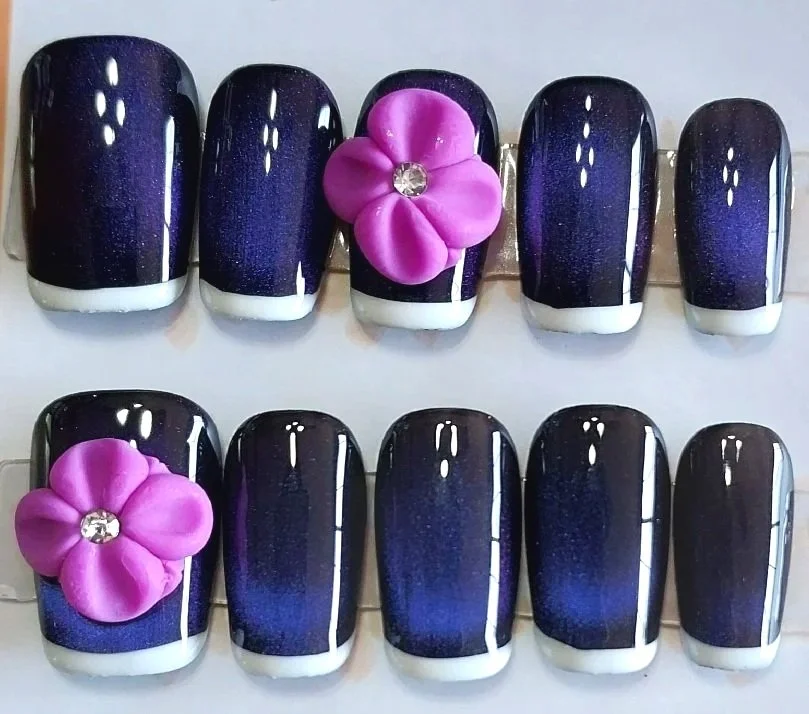 Curated Collection- #427 Cat Eye & Purple Flower