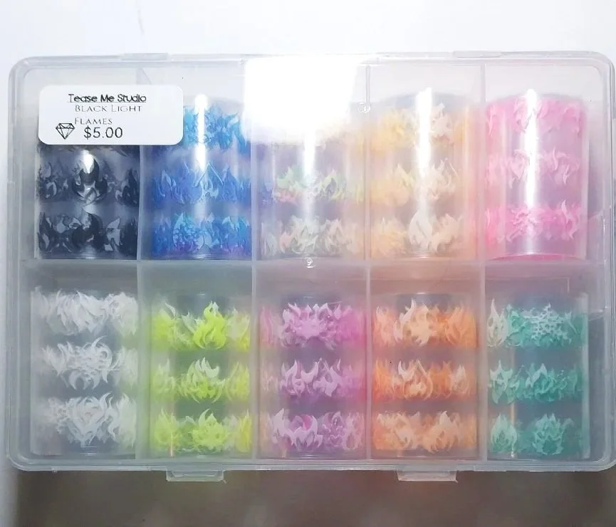 Black Light Flame Foils