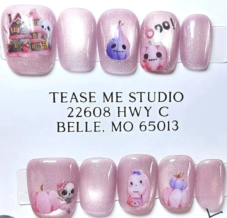 CC-219L  Halloween Cat Eye Nails