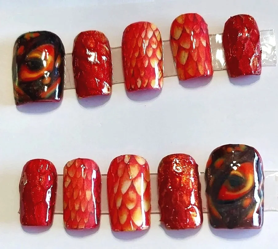 Red Dragon Nail Set