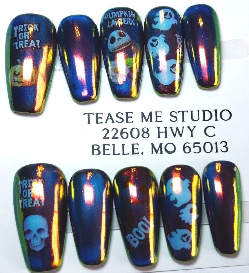 TMS-2272M  Chameleon Chrome Halloween Nails