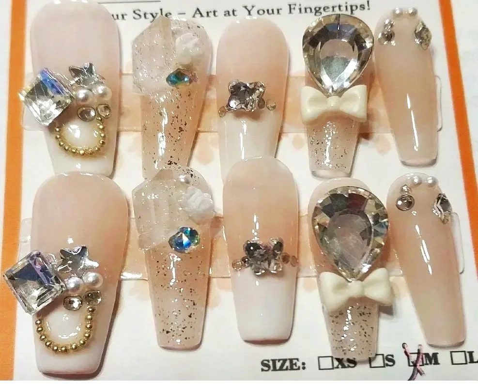 Curated Collection #413 Junk Nail (Lots of charms)