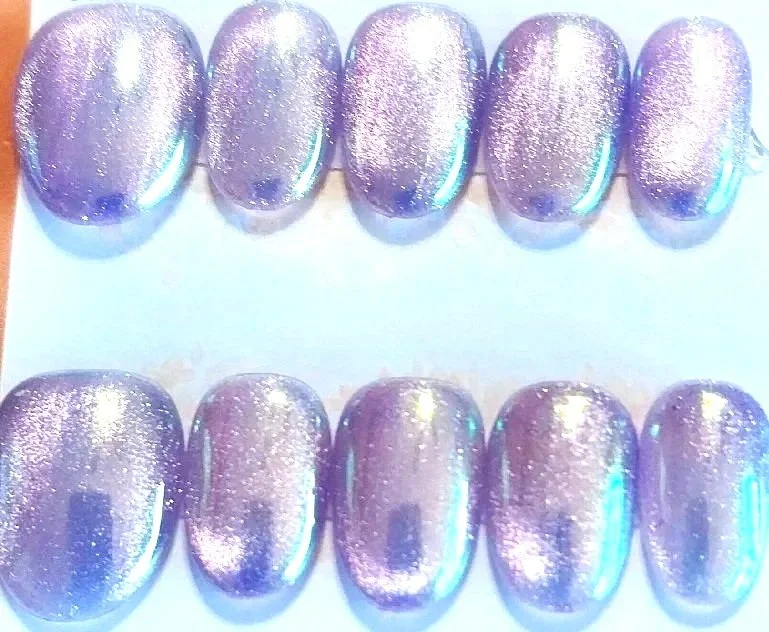 TMS-2301  Chrome Cat Eye Nails