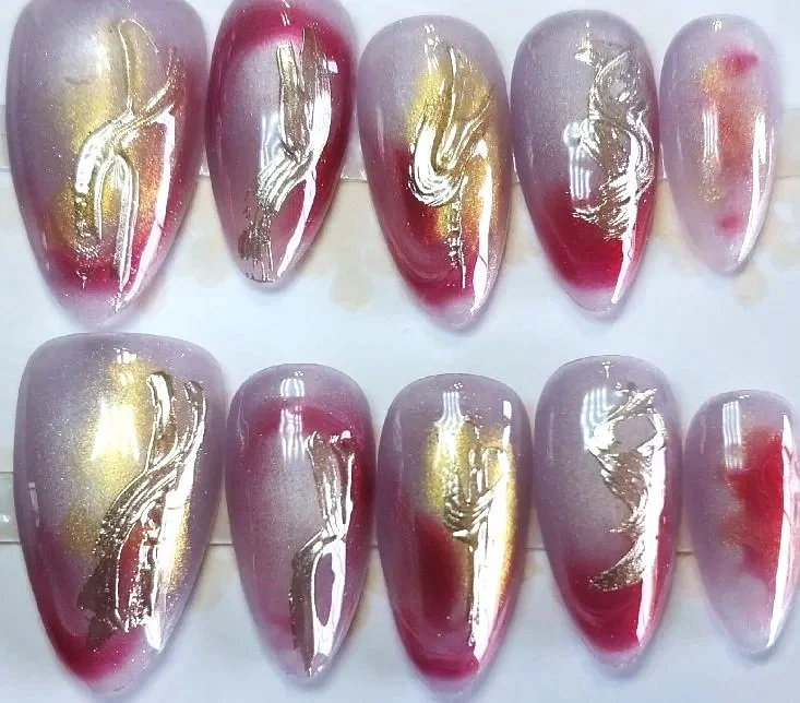 CC-807S  Pink Marble Nails