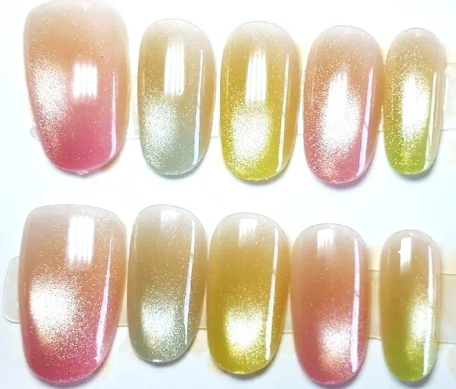 CC-620S  Pastel Cat Eye Nail Set