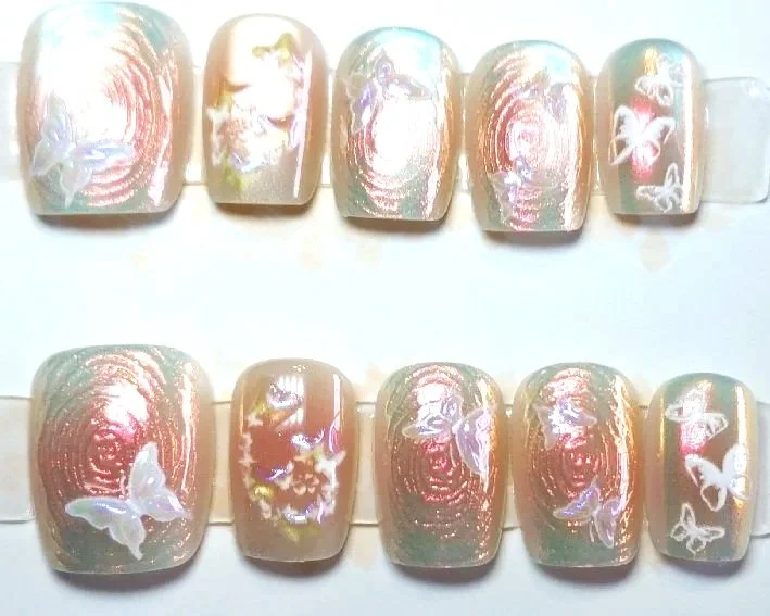 CC-859M  Butterfly Cat Eye Nails