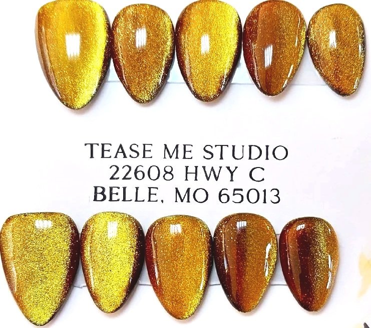 CC-260  Yellow/Gold Cat Eye Nail