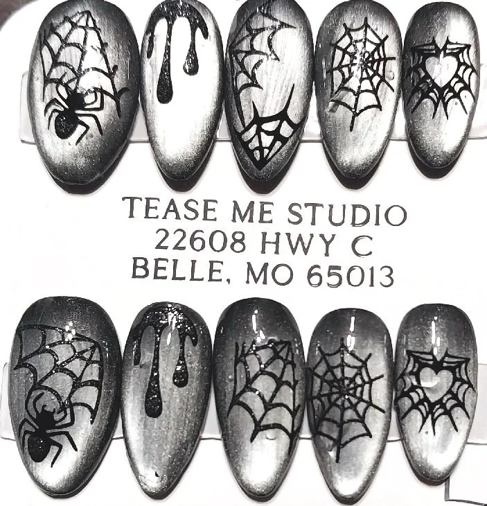 TMS-2318  Halloween Spider Nails