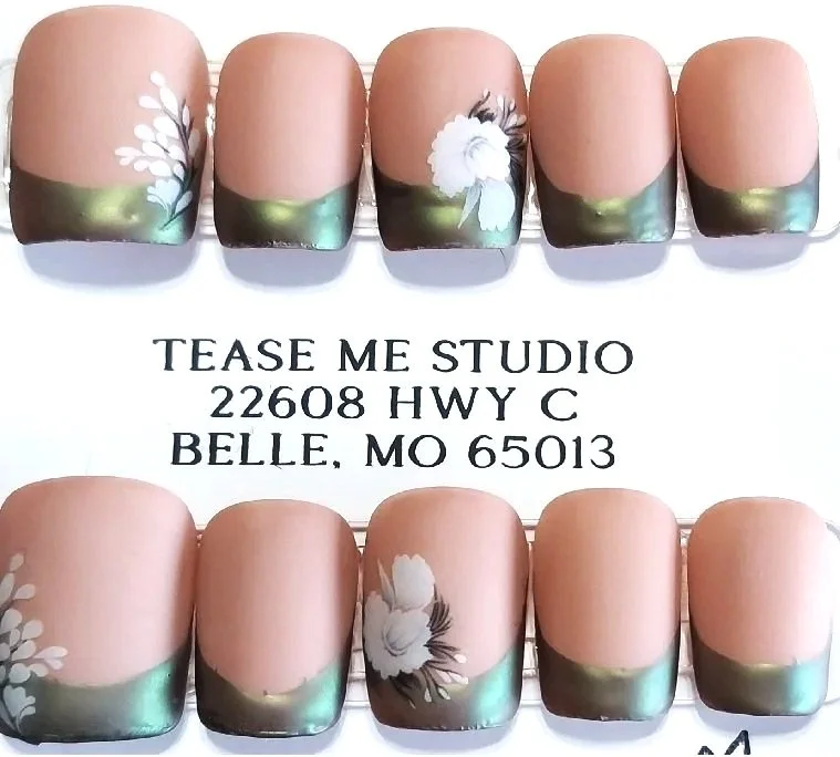 CC-982  Chameleon French Tip with Floral Accents