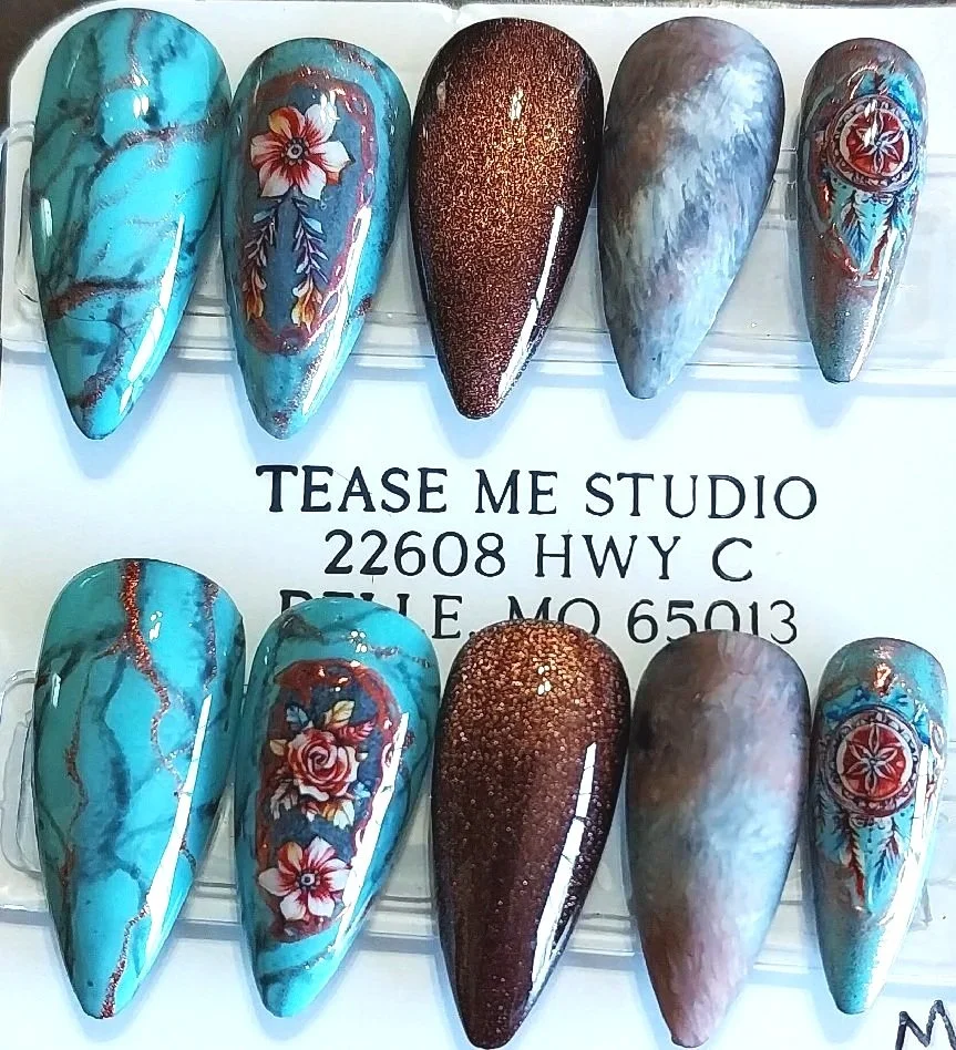 Western Turqoise Nails