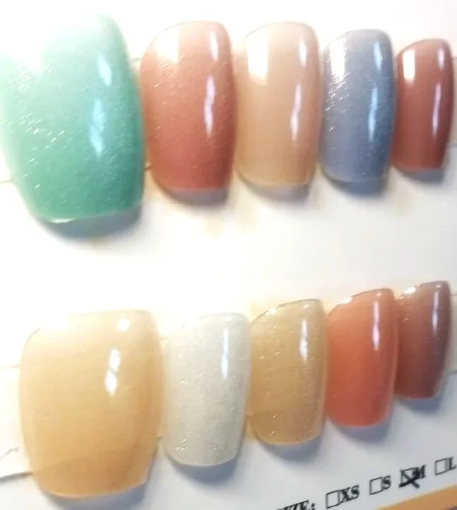 CC-959  Multi colored Cat Eye Nails