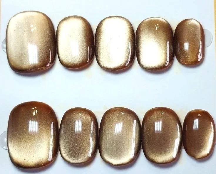 CC-840M  Brown Cat Eye Nail Set