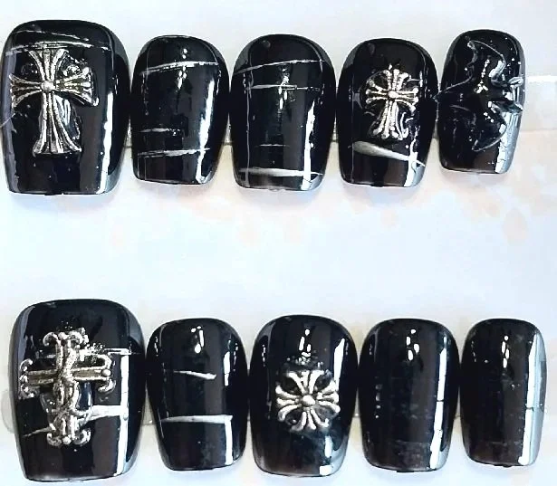 TMS-2179  Gothic Nail Set Short Nails