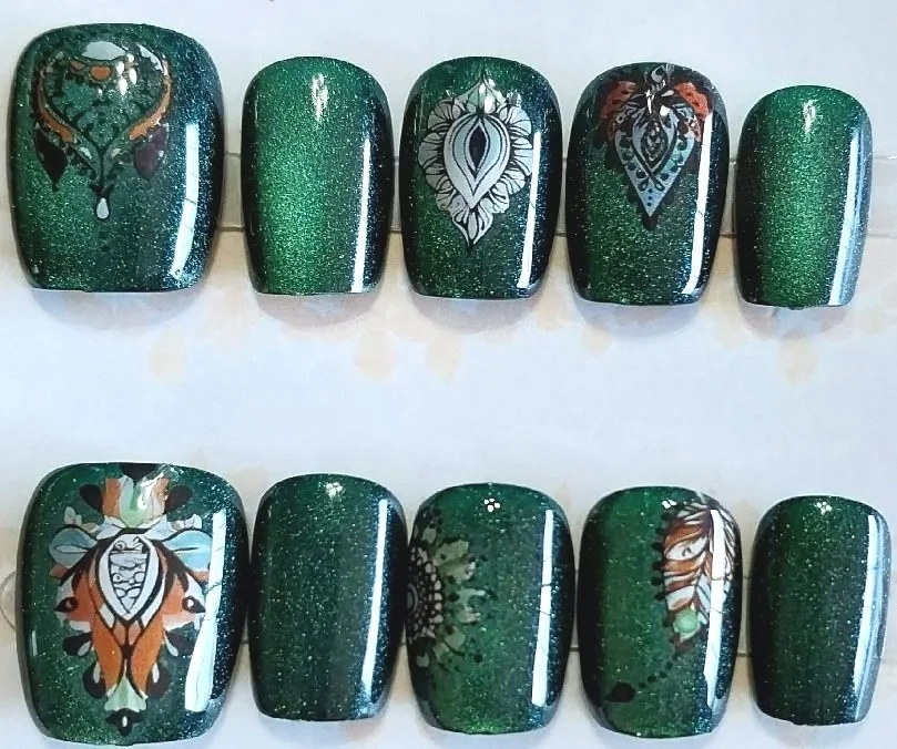 TMS-2216  Boho Fall Nails