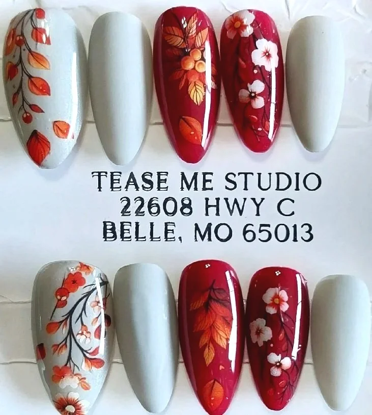 TMS-2218  Grey fall nails