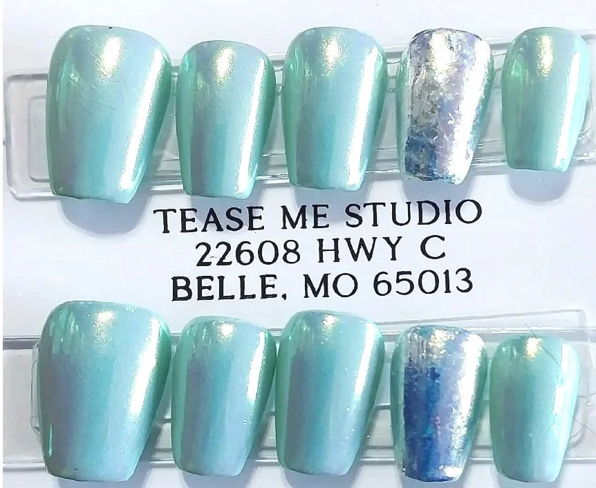 TMS-2142  Robin's Egg Blue Nail Set