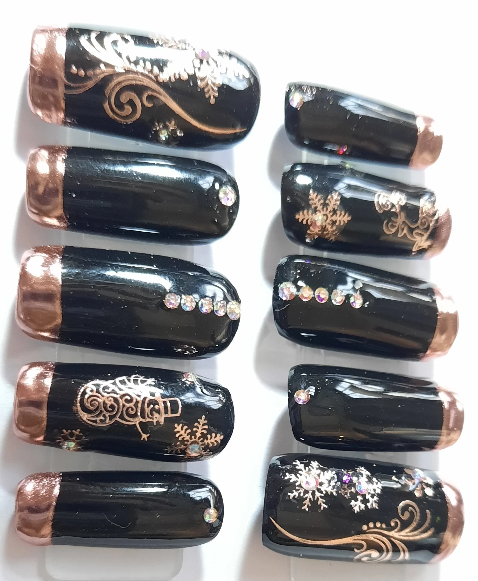 Rose Gold with black