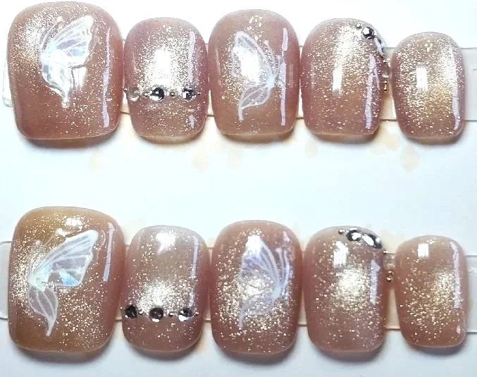 CC-799L  Butterfly Cat Eye Nail SEt