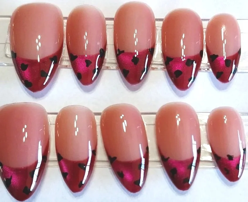 CC-498 Cat Eye Cheetah French Tips